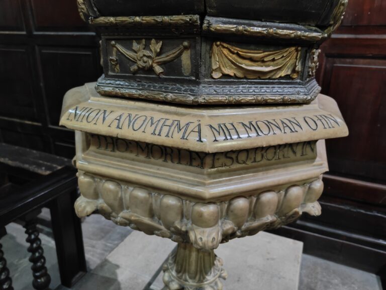 Baptismal font at St Martin within Ludgate