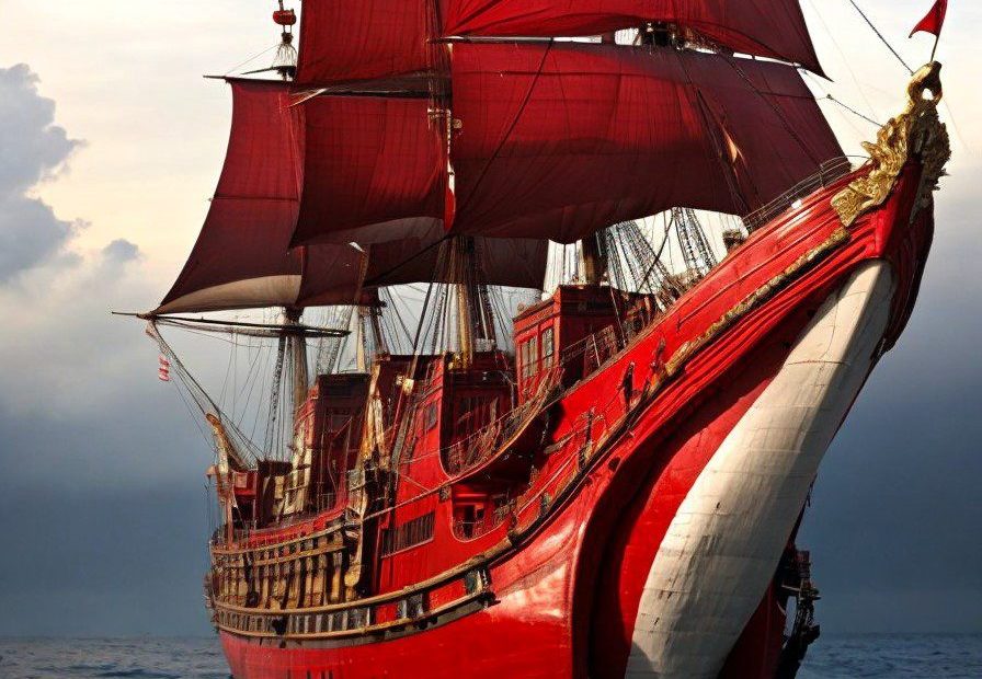 Red Dragon on the ship of the first East India Company Ship